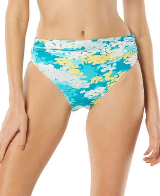 Carmen Marc Valvo Classic Shirred Waist Bikini Bottom