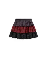 Polo Ralph Lauren Big Girls Mixed-Plaid Tiered Cotton Skirt