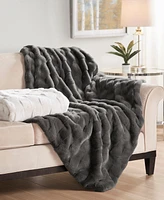 Madison Park Vivienne Faux Fur Throw, 50" x 60"