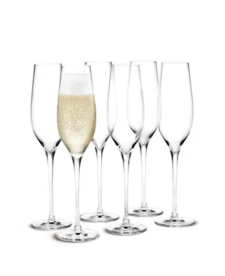 Holmegaard Cabernet Champagne Glasses, Set of 6