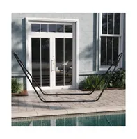 Nakoa Black 550 Lbs. Capacity Universal Heavy Duty Steel Two Person Hammock Stand For Hammocks 9 To 14 Feet Long
