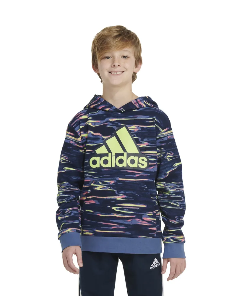 adidas Big Boys Liquid Camo Long Sleeves Printed Hoodie