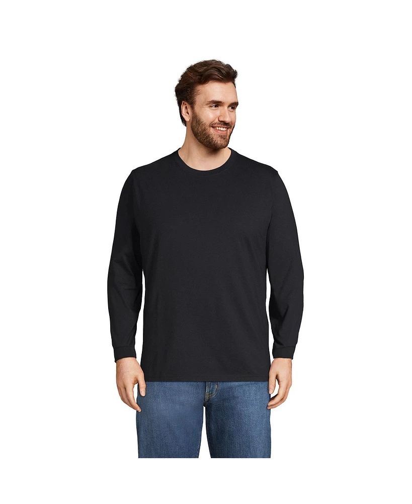 Lands' End Men's Big and Tall Super-t Long Sleeve T-Shirt