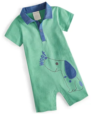 First Impressions Baby Boys Woof Woof Cotton Sunsuit, Created for Macy's