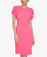 Calvin Klein Women's Tulip-Sleeve Sheath Dress