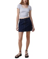 Cotton On Women's Staple Rib Scoop Neck Short Sleeve Top