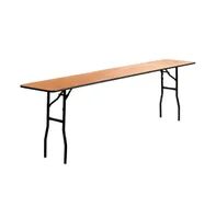 Foot Rectangular Wood Folding Training / Seminar Table With Smooth Clear Coated Finished Top