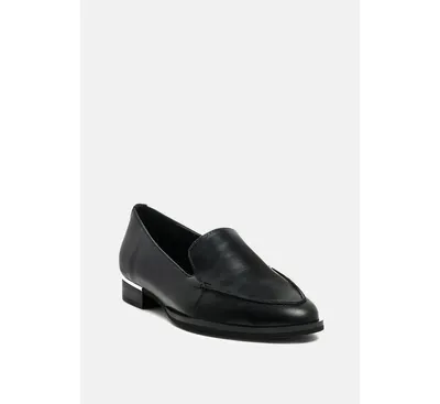 Anna Womens Leather Slip-on Loafers