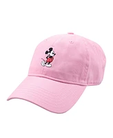 Disney Mickey Mouse Embroidered Cotton Adjustable Dad Hat with Curved Brim