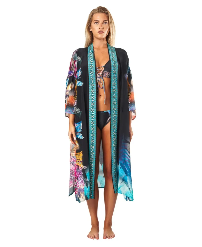 La Moda Clothing Women's Open Front Long Duster Cape