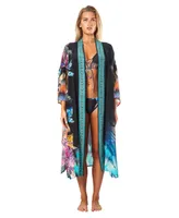 La Moda Clothing Women's Open Front Long Duster Cape