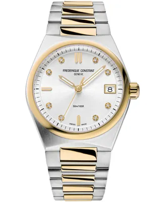 Frederique Constant Women's Swiss Highlife Diamond (1/20 ct. t.w.) Two-Tone Stainless Steel Bracelet Watch 31mm - Two