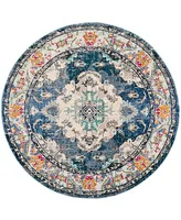 Safavieh Monaco MNC243 Navy and Light Blue 9' x 9' Round Area Rug