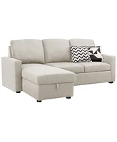 Newton 82" Polyester Storage Sectional Sofa Bed