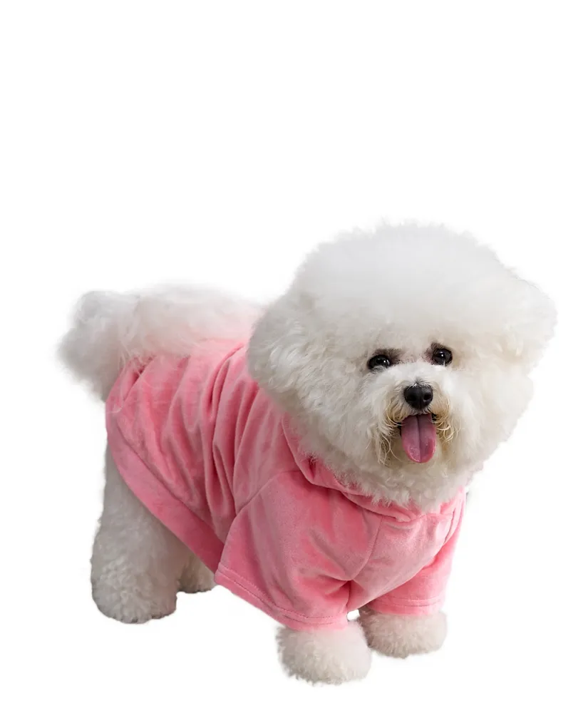 Juicy Couture Bling Velour Pet Hoodie XSmall/Small Pet Hoodies for Small Dogs or Cats - XS/S (2
