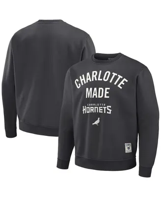 Men's Nba x Staple Anthracite Charlotte Hornets Plush Pullover Sweatshirt