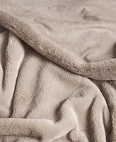 Lucky Brand Solid Mink Faux Fur Throw, 50" x 70"