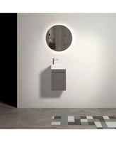 Simplie Fun Wall Mounted Small Bathroom Vanity with Sink