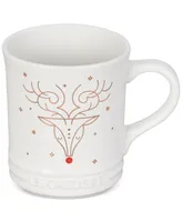 Le Creuset Stoneware Coffee Mug Noel Rudolph 14 oz.