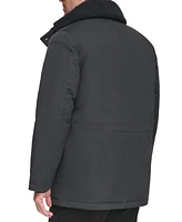 Marc New York Men's Wittstock Insulated Full-Zip Waxed Parka with Removable Fleece Trim