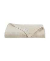Waffle Weave Luxury Cotton Twin Bed Blanket, (Color Options), 66x90 in., Warm Blanket for Bedrooms