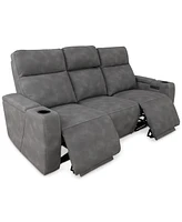 Greymel 84" Zero Gravity Fabric Sofa with Power Headrests, Created for Macy's