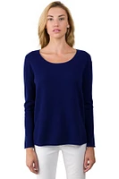 Jennie Liu Women's J Cashmere 100% Cashmere Dolman Sleeve Pullover High Low Sweater