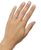 Giani Bernini Cubic Zirconia Asscher-Cut Solitaire Ring in Sterling Silver, Created for Macy's