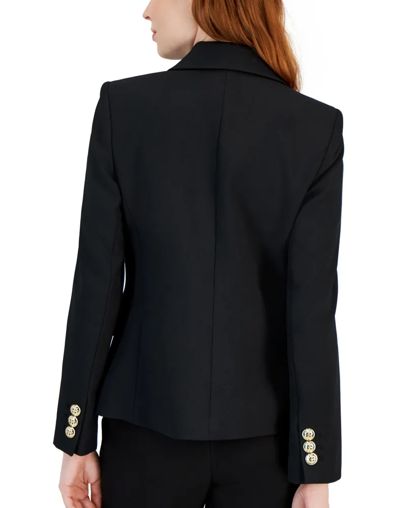 Tahari Asl Women's Twill Double-Breasted Blazer