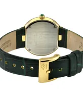 GV2 by Gevril Women's Arezzo Green Leather Watch 33mm