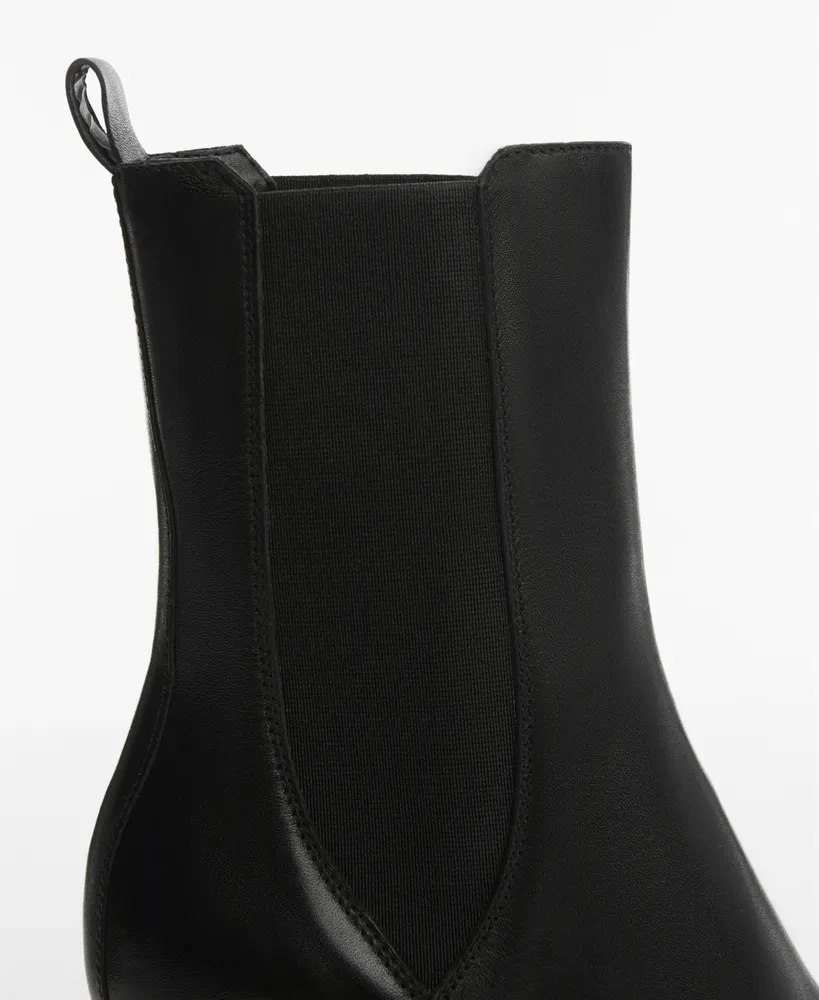 Mango Women's Heel Leather Ankle Boots