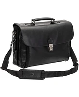 Mancini Men's Buffalo Double Compartment Briefcase for 15.6" Laptop , Tablet