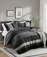 510 Design Boulder Stripe Micro Suede -Pc. Comforter Set
