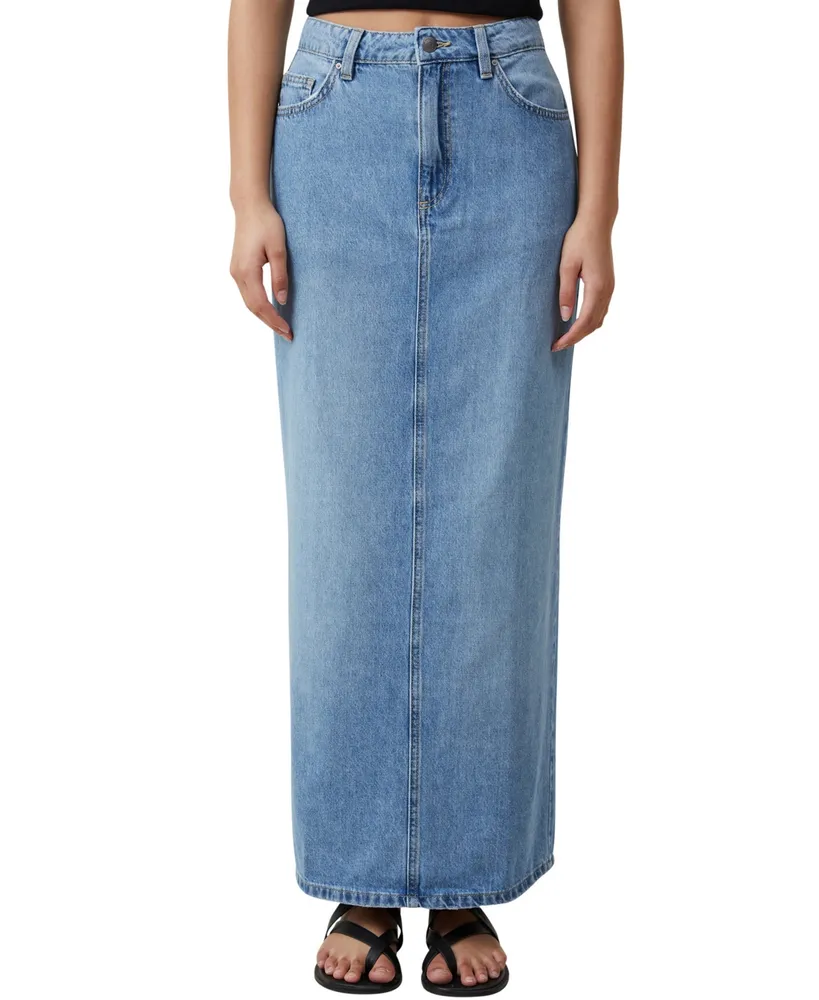 Maxi Denim Skirt by Cotton On