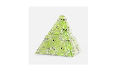Peridot Pyramid Magnetic Triangles Set of 12 Fidget & Building Toy