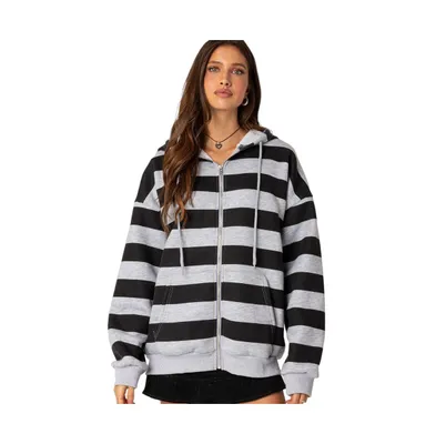 Women's Maritza oversized zip up hoodie - Gray