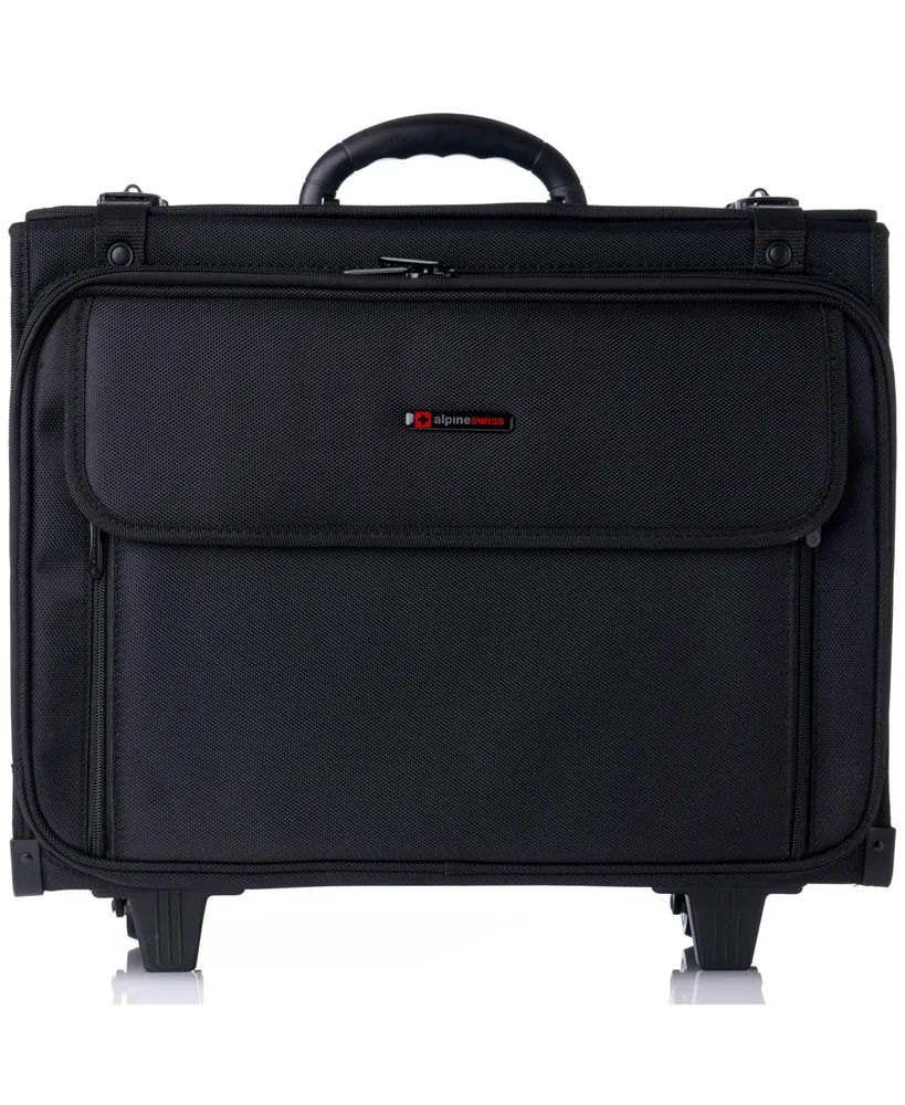 Alpine Swiss Rolling Briefcase Wheel Catalog Hard Case Laptop Bag Lawyer Attache