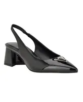 Guess Women's Zanda Pointed Toe Block Heel Slingbacks