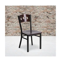 Decorative 3 Circle Back Metal Restaurant Dining Chair