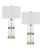 Lenoir 28" Height Glass Table Lamp Set