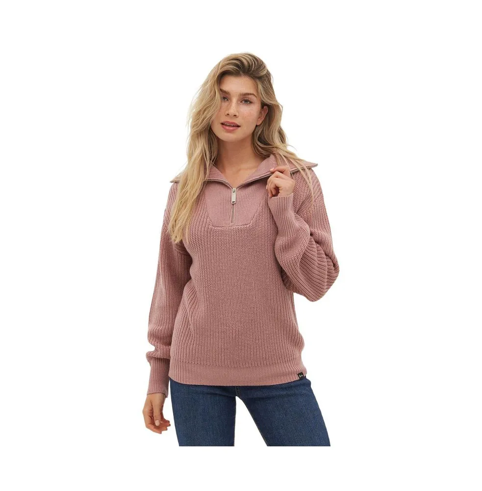 Bench Dna Women's Thurynn Oversize Zippered Funnel Sweater