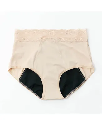 Soma Proof Leak-Resistant High Waisted Smoothing Brief, Tan, size M