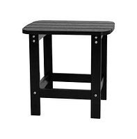 Merrick Lane Riviera Poly Resin Indoor/Outdoor All-Weather Adirondack Side Table