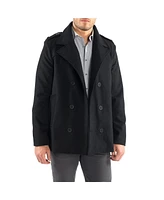 Alpine Swiss Jake Mens Pea Coat Wool Blend Double Breasted Dress Jacket Peacoat