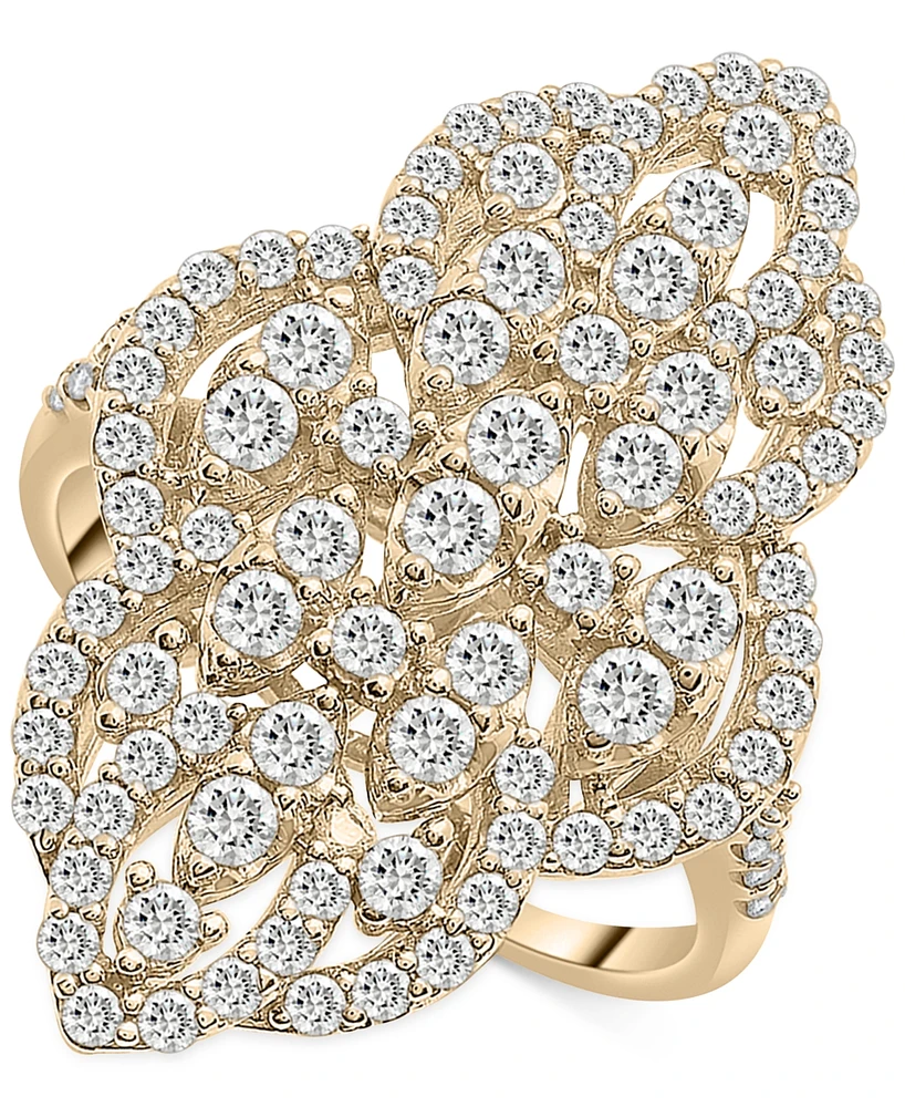 Wrapped in Love Diamond Filigree Cluster Ring (1-1/2 ct. t.w.) in 14k Yellow Gold, Created for Macy's