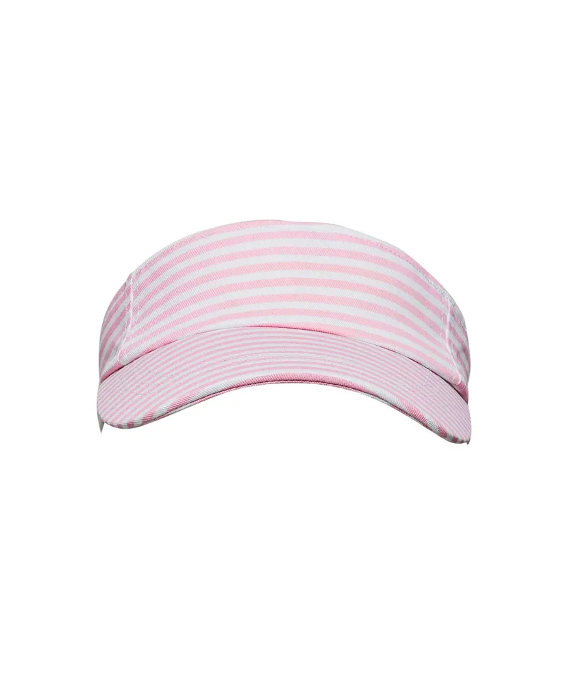Child Girls Pink Stripe Visor Hat