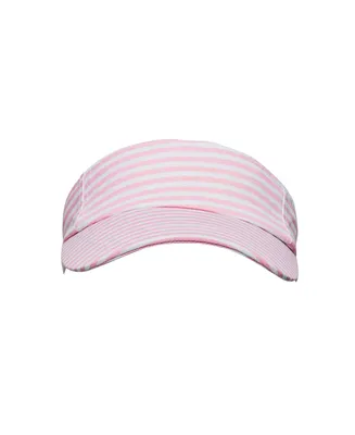 Child Girls Pink Stripe Visor Hat