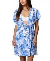 J Valdi Women's Floral-Print Plunge-Neck Kaftan