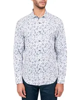 Society of Threads Men's Regular-Fit Non-Iron Performance Stretch Floral Button-Down Shirt