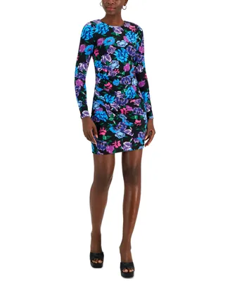 Rachel Roy Women's Keeva Printed Faux-Wrap Mini Dress